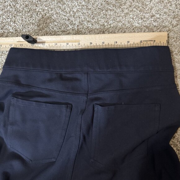 Spanx Black Ankle Pants Women’s M Tall High Rise Pull-On Stretch Slim Fit Work W - Picture 6 of 9
